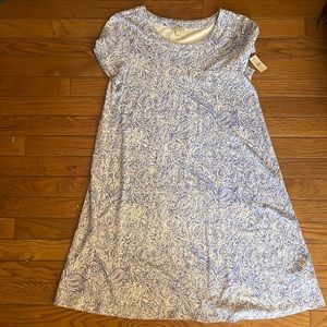 Talbots blue paisley dress SP NWT